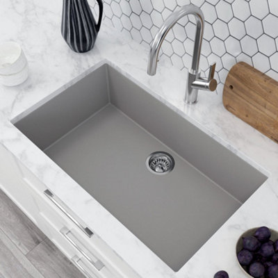 Astini Scuti 1.0 Xl Bowl Grey Smc Synthetic Inset/undermount Kitchen Sink from B&Q