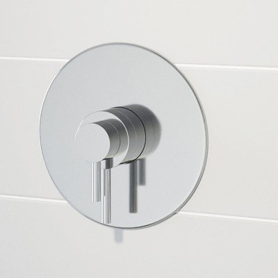 Affine Modern Round Shower Valve Thermostatic Concentric Concealed Chrome Bathroom from B&Q