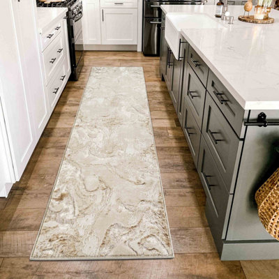 Desire Rugs Solarius Beige Abstract Area Rug 60 x 220cm - Image 4