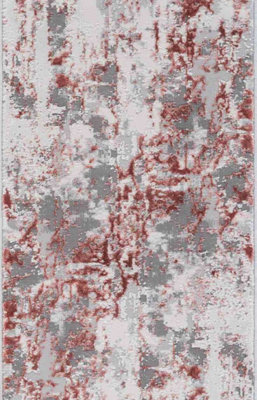 Styra Modern Living Room RugAbstract Area Rugs Pink 120X170 Cm from B&Q