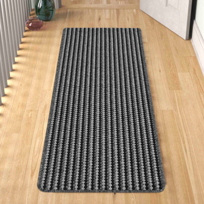 Eden Non Slip Washable Dirt Trapper Indoor DoormatKitchen MatsFloor MatsAnthracite 57X200 Cm from B&Q