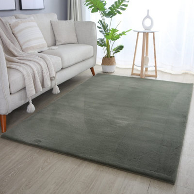 Plushtale Washable Low Pile Super Soft Living Room Area Rug Cream 60 X 100 Cm (Rectangular) from B&Q