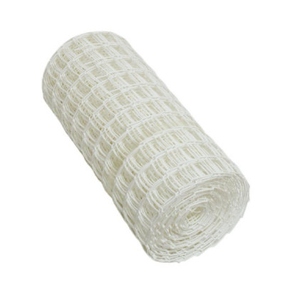 True Products Climbing Plant Support Mesh Pea Bean Garden Trellis50mm X 50mmWhite0.5M X 25M from B&Q