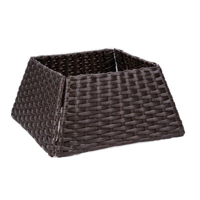 Holly International Rattan Folding Christmas Tree Skirt Brown 48Cm from B&Q