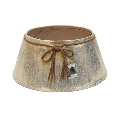 Holly International Gold Shimmer Christmas Tree Skirt Collar56Cm from B&Q