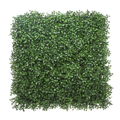 True Products Artificial Boxwood Green Plant Living Wall Panel 50Cm X 50Cm from B&Q