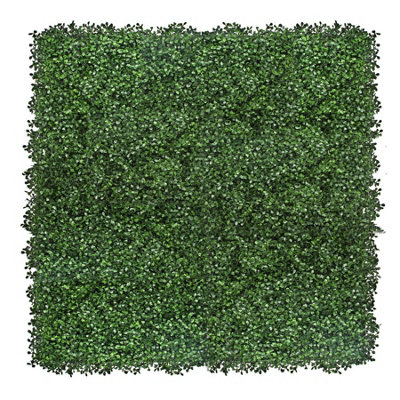 True Products Artificial Boxwood Green Plant Living Wall Panel 1M X 1M from B&Q