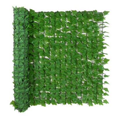 True Products Premium Artificial Ivy Leaf Hedge Garden Fence Privacy Screening - 1.5M X 3M Light/Green