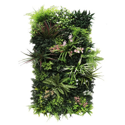 True Products Premium Artificial Green Plant Living Wall Panel 1M X 50CmFlorence A from B&Q
