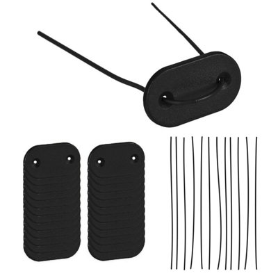 True Products Fixing Kit For Pvc Slat Bamboo ScreeningPrivacy Netting FencingBlack from B&Q
