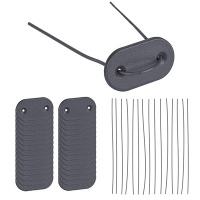 True Products Fixing Kit For Pvc Slat Bamboo ScreeningPrivacy Netting FencingGrey from B&Q