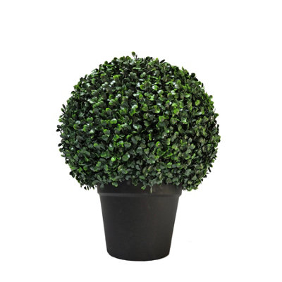 True Products Premium Artificial Boxwood Potted Topiary Ball 30Cm from B&Q