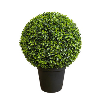 True Products Premium Artificial Pittosporum Potted Topiary Ball 35Cm from B&Q