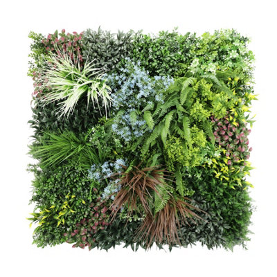 True Products Premium Artificial Living Wall Green Plant Panel 1M X 1MPandora B from B&Q