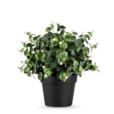 True Products Small Potted Eucalyptus Artificial Plant 22Cm from B&Q