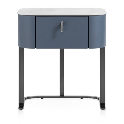 Atlantic Melrose Bedside Table Navy Blue from B&Q