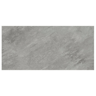 Andes Grey Matt Stone Effect Porcelain Indoor Wall & Floor Tile Sample from B&Q