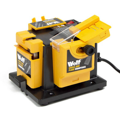 B&Q - Wolf® Multipurpose Sharpener Wolf 65W Bench Mounted For Chisel Scissor Drill Bit