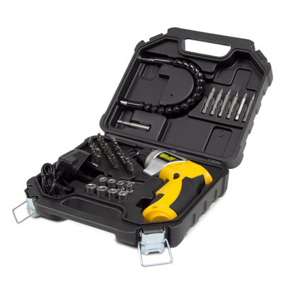 Wolf® 3.6V Cordless Screwdriver Kit Wolf Electric Rechargeable Driver With Bit Set from B&Q