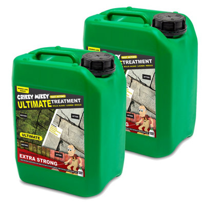 AlgaeLichen & Mould Crikey Mikey Ultimate Treatment Extra Strong 10L Top Up from B&Q