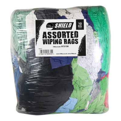 Timco Bag of Assorted Coloured Cotton Rag - 10kg - 973138 - Image 5