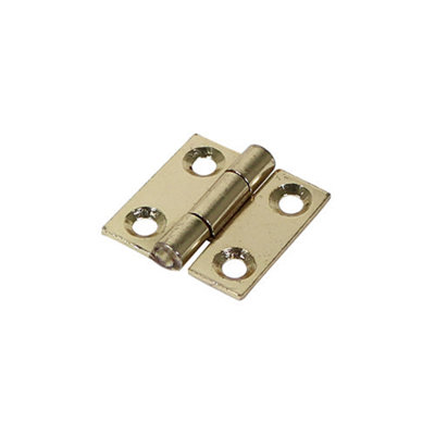 Timco Butt Hinges Fixed Pin (1838) Steel Electro Brass - 25 X 25 Light