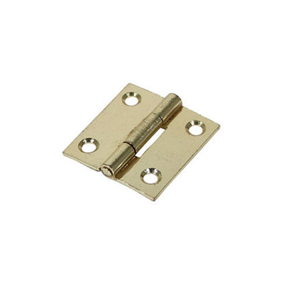 Timco Butt Hinges Fixed Pin (1838) Steel Electro Brass38 X 34 from B&Q