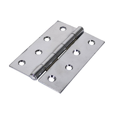 Timco Butt Hinges Fixed Pin (1838) Steel Polished Chrome75 X 50 from B&Q
