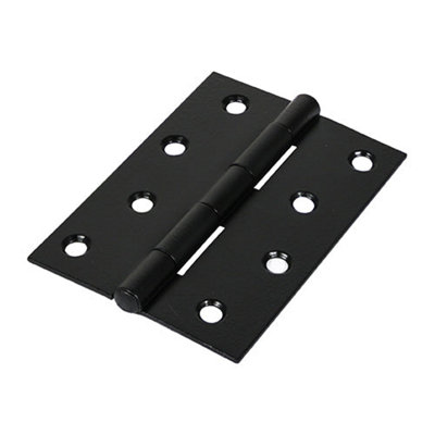 Timco Butt Hinges Fixed Pin (1838) Steel - 100 X 70 Black