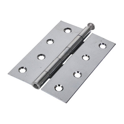 Timco Light Butt Hinges Loose Pin (1840) Steel Polished Chrome - 100 X 71