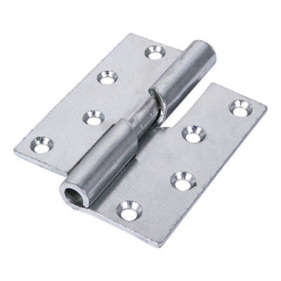 B&Q -  Rising Butt Hinges Right Hand Steel Silver100 X 86