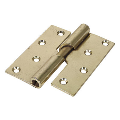Timco Rising Butt Hinges Left Hand Steel Electro Brass - 100 X 86