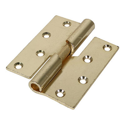 B&Q -  Rising Butt Hinges Right Hand Steel Electro Brass100 X 86