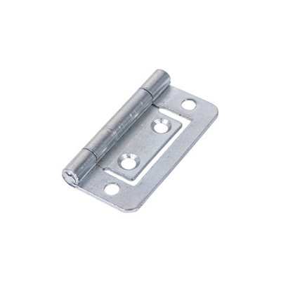Timco Flush Hinges (105) Steel Silver50 X 38.5 from B&Q
