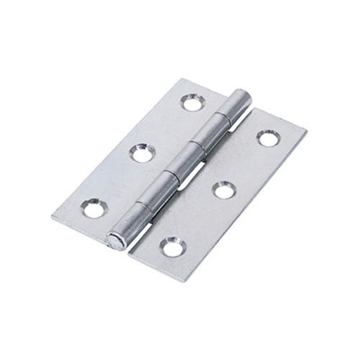 Timco Uncranked Butt Hinges (5050) Steel Silver75 X 48 from B&Q