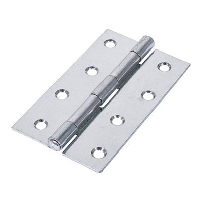 Timco Uncranked Butt Hinges (5050) Steel Silver100 X 58 from B&Q