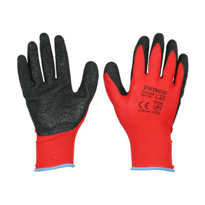 TimcoLight Grip GlovesCrinkle Latex Coated Polyester (Size X Large1 Each) from B&Q