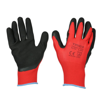 TimcoToughlight Grip GlovesSandy Latex Coated Polyester (Size X Large1 Each) from B&Q
