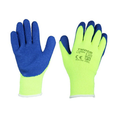 TimcoWarm Grip GlovesCrinkle Latex Coated Polyester (Size Large1 Each) from B&Q