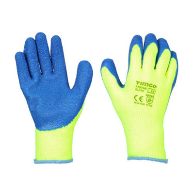 TimcoWarm Grip GlovesCrinkle Latex Coated Polyester (Size X Large1 Each) from B&Q