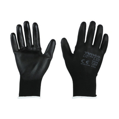 Timco - Durable Grip Gloves - Pu Coated Polyester (- 1 Each) Large