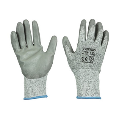 TimcoMedium Cut GlovesPu Coated Hppe Fibre With Glass Fibre (Size X Large1 Each) from B&Q