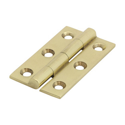 B&Q -  Solid Drawn Brass Hinges Polished Brass50 X 28