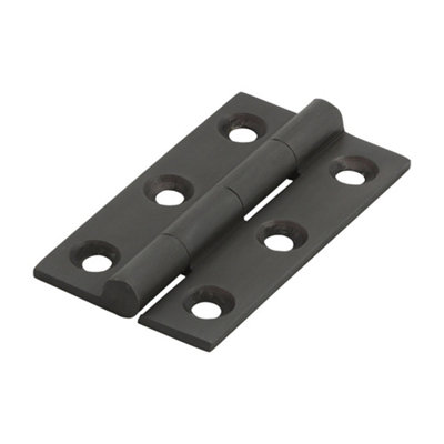 B&Q -  Solid Drawn Brass Hinges Bronze50 X 28