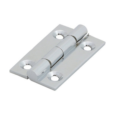 B&Q -  Solid Drawn Brass Hinges Polished Chrome38 X 22