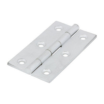 B&Q -  Solid Drawn Brass Hinges Satin Chrome64 X 35