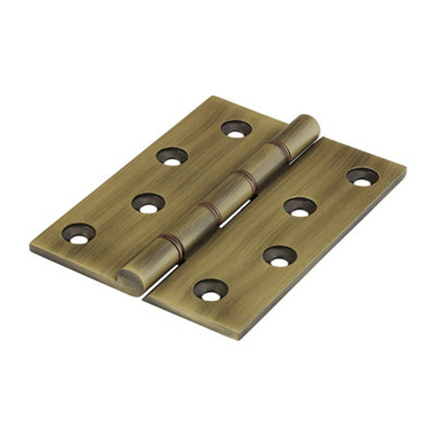 Timco Double Phosphor Bronze Washered Brass Hinges Antique Brass102 X 75 from B&Q