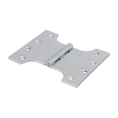 Timco Parliament Brass Hinges Polished Chrome102 X 125 from B&Q