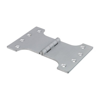 Timco Parliament Brass Hinges Satin Chrome102 X 150 from B&Q