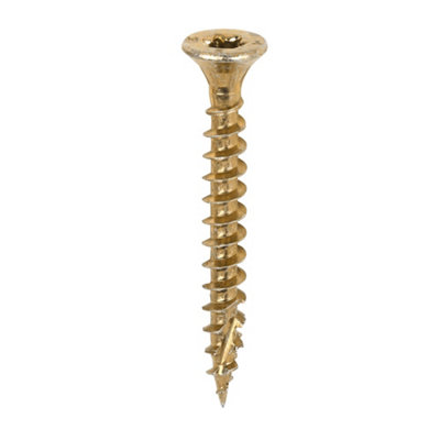 Timco C2 Clamp-Fix Multi-Purpose Premium Countersunk Gold Woodscrews4.0 X 35 (200Pcs) from B&Q